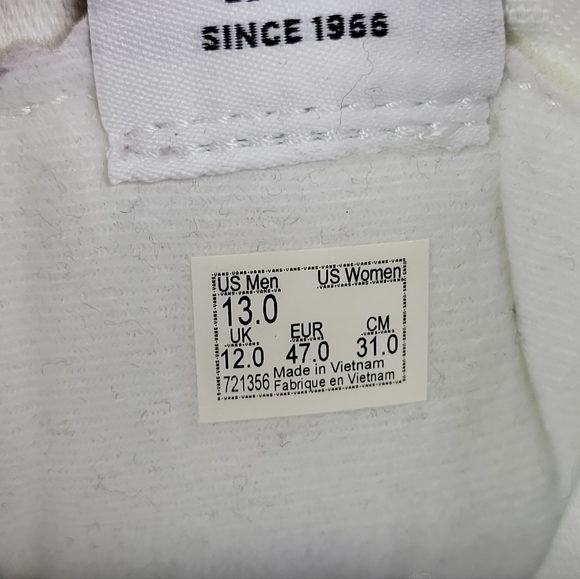 Vans Off The Wall High Top Shoes Mens Size 13 All White Lace Up Sneakers 721356 - Picture 6 of 12